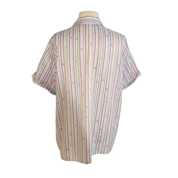 Vintage Levi Strauss Pastel Striped & Berry Print Shirt - Picture 6 of 8